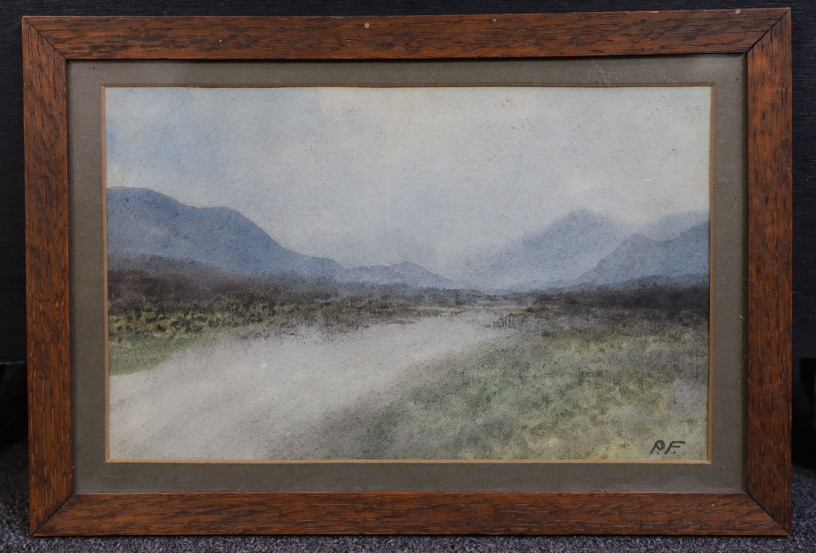 William Percy French (Irish, 1854-1920), Moorland path, watercolour, 16.5 x 26.5cm